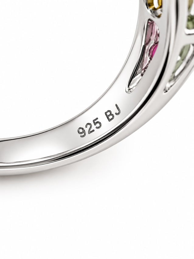 Sterling Silver Multicolor Gemstone Crossover Statement Ring - 2