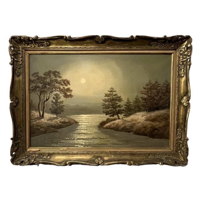 Jakob Servaes | "Sundown by Servaes #6" | Oil on Canvas: Description: An oil on canvas artwork by Jakob Servaes, titled "Sundown by Servaes #6." This piece is professionally framed and ready for display. Artist: Jakob Servaes Title: Sundown by Servaes #6 Di