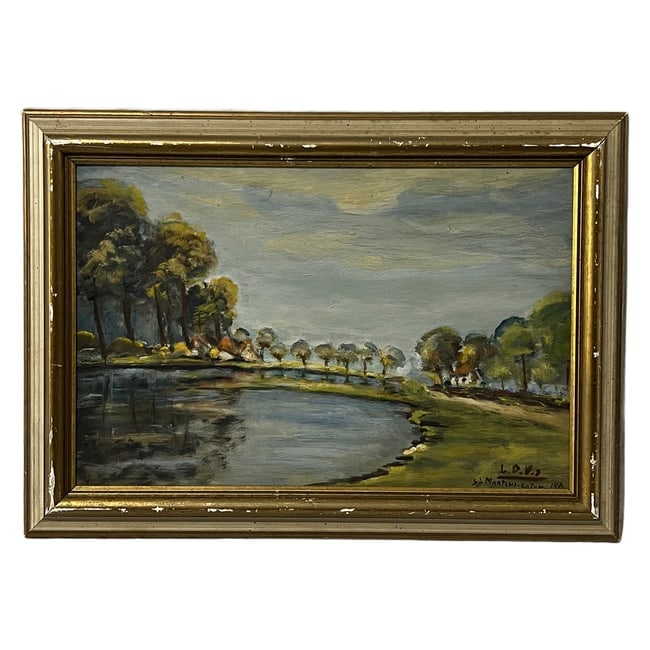 Lea De Vos (1913–1987) | "Saint Martens-Latem" | 1974 | Oil on Board (1 of 4)