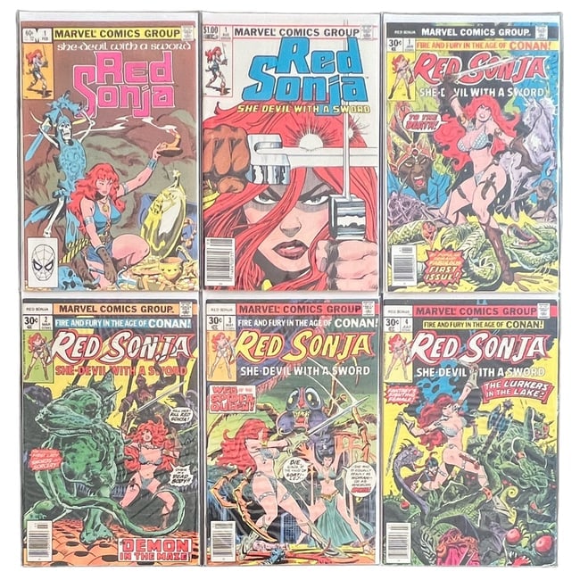 "Red Sonja" #1-4 & Assorted #1s Lot (Marvel Comics, 1977-1983) [Raw Ungraded] (1 of 8)
