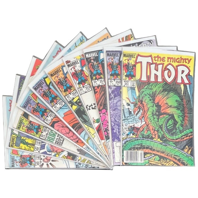 "The Mighty Thor" Assorted Walt Simonson Era Lot (Marvel Comics) [Raw Ungraded]: "The Mighty Thor" Assorted Walt Simonson Era Lot (Marvel Comics) [Raw Ungraded] This ten-issue lot heavily features the legendary creative run of Walt Simonson. A major standou