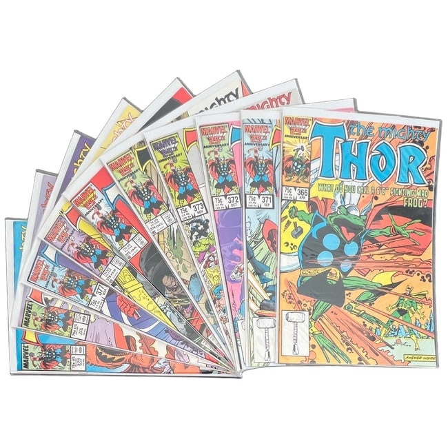 "The Mighty Thor" Assorted Copper Age Lot (Marvel Comics) [Raw Ungraded]: "The Mighty Thor" Assorted Copper Age Lot (Marvel Comics) [Raw Ungraded] This ten-issue lot rounds out the back half of the revered Walt Simonson era, including issues #373 and