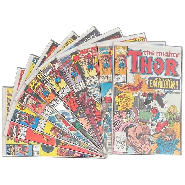"The Mighty Thor" #427-436 Lot (Marvel Comics) [Raw Ungraded]: "The Mighty Thor" #427-436 Lot (Marvel Comics) [Raw Ungraded] This ten-issue sequential run from the early 90s marks a major turning point in the Thor mythos. The lot notably features the