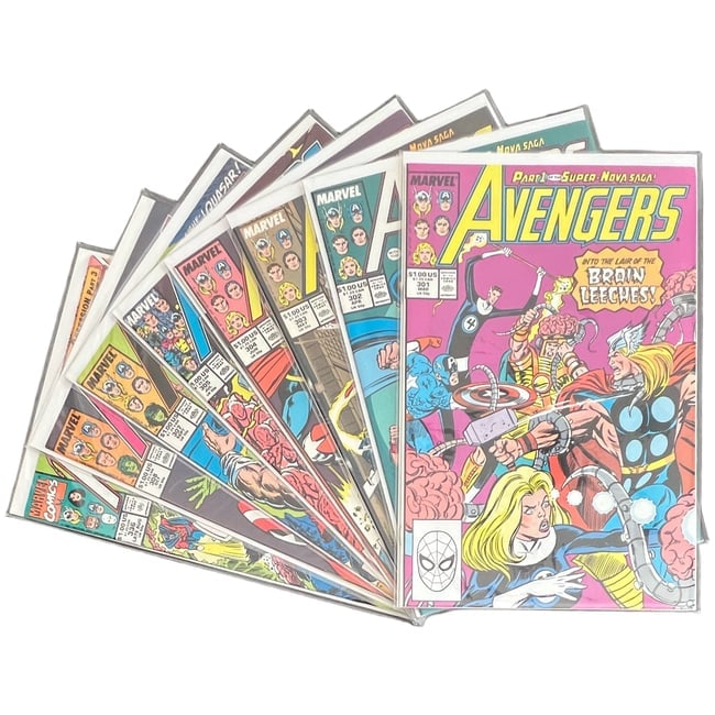 "The Avengers" #301-305, 307-308, 336 Lot (Marvel Comics) [Raw Ungraded] (1 of 10)