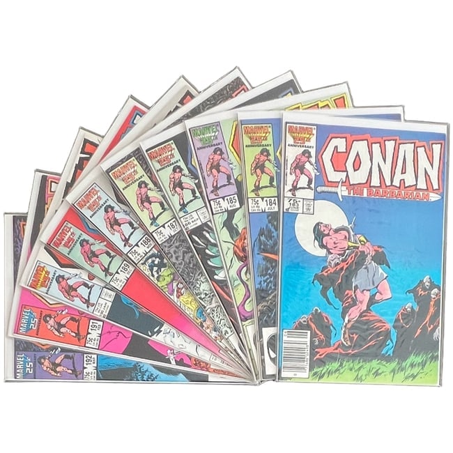 "Conan the Barbarian" #193-202 Lot of 10 (Marvel Comics) [Raw Ungraded] (1 of 12)