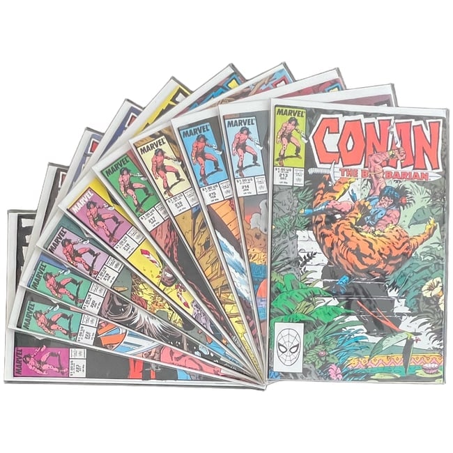 "Conan the Barbarian" #213-223 Mixed Run Lot of 10 (Marvel Comics) [Raw Ungraded] (1 of 12)