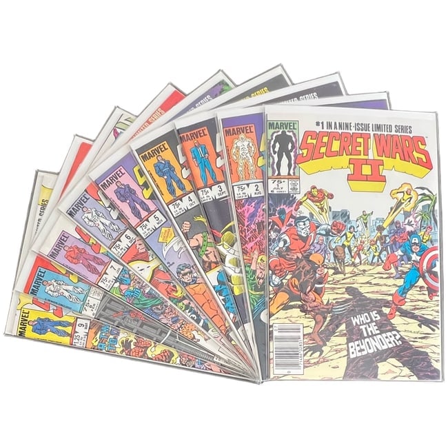 "Secret Wars II" #1-9 Complete Run Lot of 9 (Marvel Comics) [Raw Ungraded] (1 of 11)