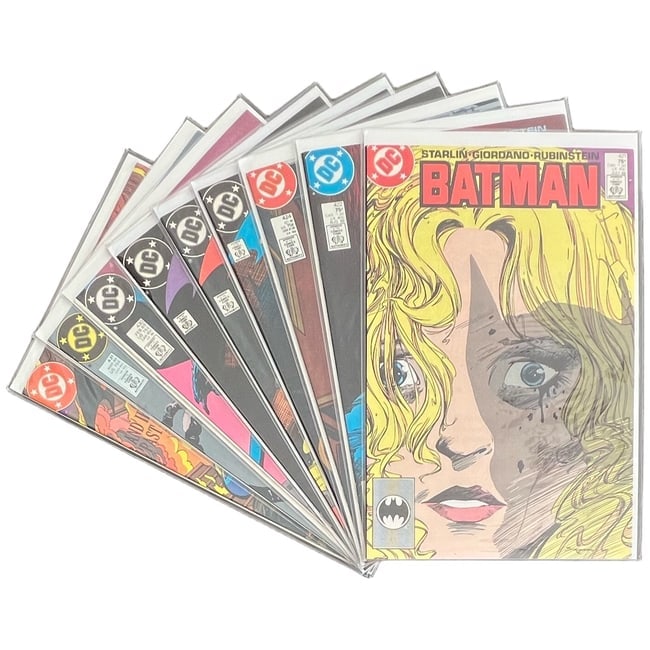 "Batman" Mixed Run & Death in the Family Lot of 9 (DC Comics) [Raw Ungraded]: "Batman" Mixed Run & Death in the Family Lot of 9 (DC Comics) [Raw Ungraded] This nine-issue lot consists of a mixed run of DC Comics' Batman from the late 1980s, incl