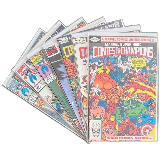"Marvel Super Hero Contest of Champions" #1-3 & "Captain America" Mixed Lot of 7 (Marvel Comics) (1 of 9)