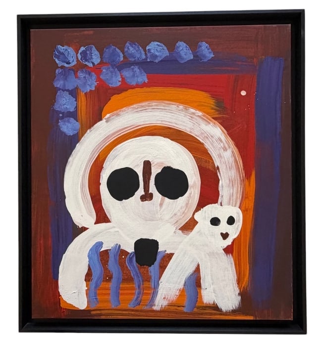 Heather Umbagai 'Anjolu': "Wandjina" Acrylic on Canvas, 2002 (w/COA) (1 of 5)