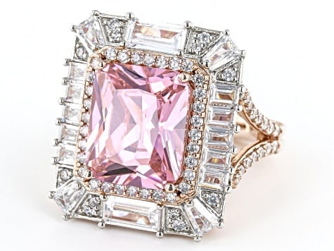 13.47ctw Multi-Tone Statement Ring in 18K Rose Gold, Platineve, and Sterling Silver (1 of 3)