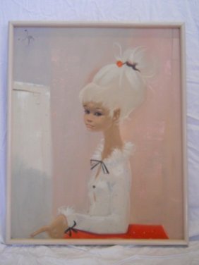 RUSSIAN ARTIST IGOR PANTUHOFF,SIGNED OIL: PAINTING ON CANVAS BY IGOR, Igor Pantuhoff was born in Russia in 1911 to an aristocratic family, he emigrated to the U.S. and studied art with Hans Hoffman, abstract expressionists. Well known in Holl