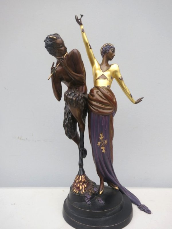 Erte Bronze Statue "Woman and Satire" (1 of 5)