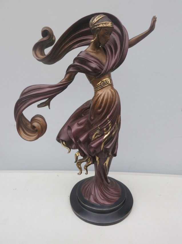 Erte Bronze Sculpture \"Flames of Love\" (1 of 6)