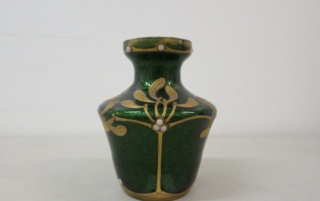 Legras Mont Joye Vase with Gilt /Pearl (1 of 3)