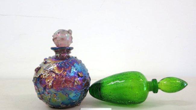 2 Art Glass Perfume Bottles (1 of 1)