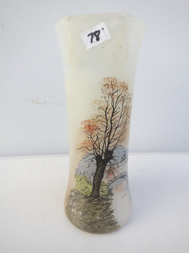Signed Legras ,Cameo Art  Glass Vase 11 3/4" (1 of 3)