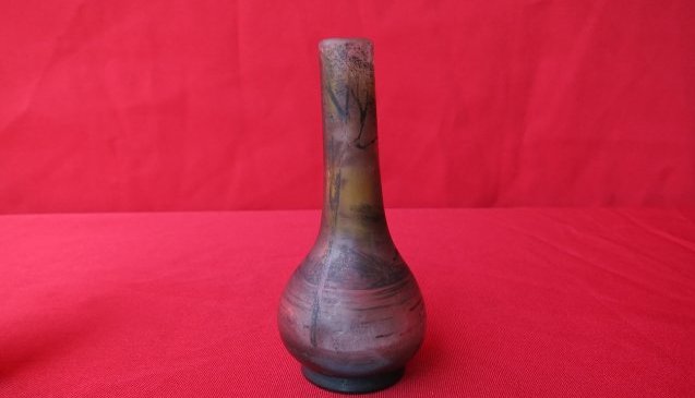 Miniature Daum Nancy Signed Art Glass Vase (1 of 2)