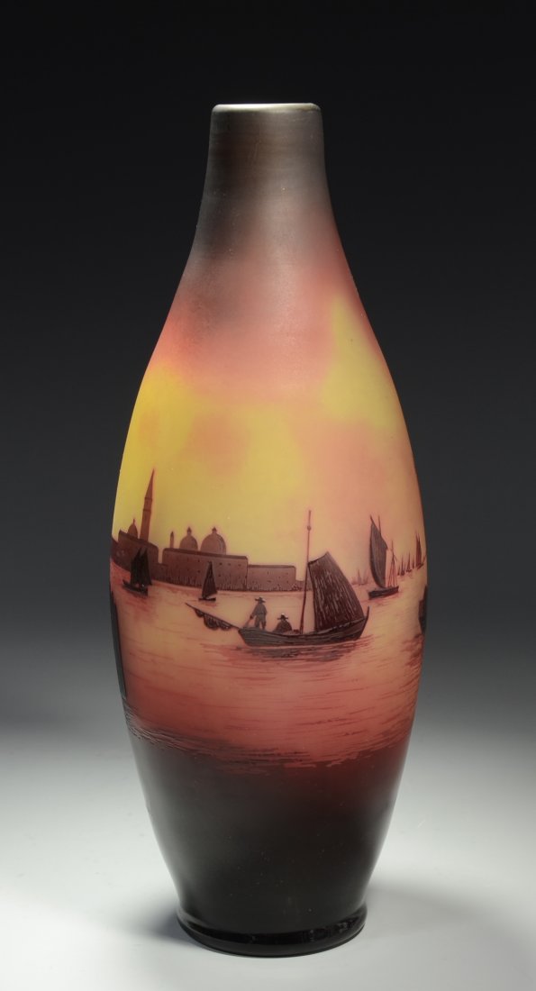 d'Argental Cameo Art Glass Vase