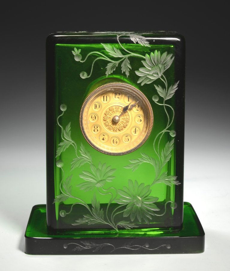 Fabulous Bohemian Glass Clock