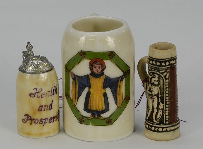 Group of 3 Pottery Miniature Steins (1 of 1)
