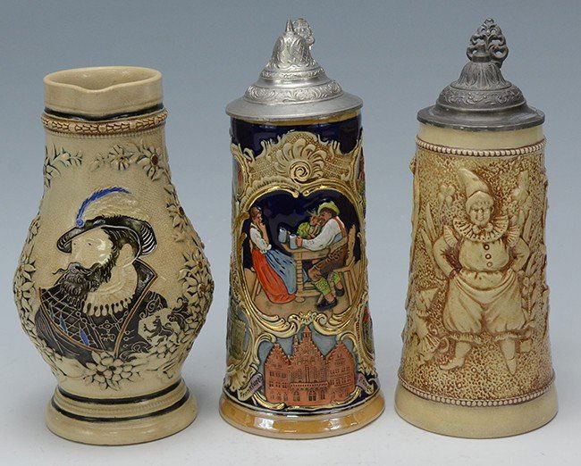 Group of 3 Pottery Steins (1 of 3)