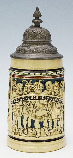 Pottery Relief Stein (1 of 4)