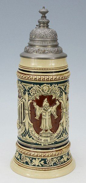 Pottery Relief Stein (1 of 3)