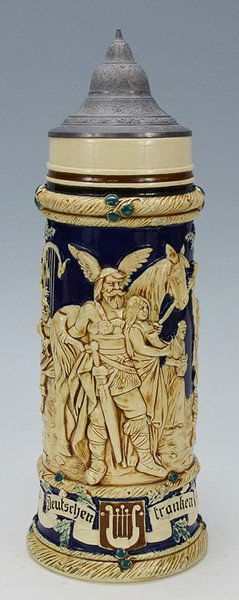 Pottery Relief Stein (1 of 3)