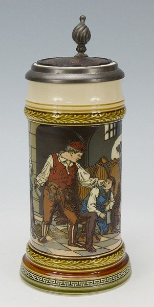 Mettlach Etched Stein