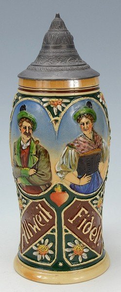 Pottery Relief Stein (1 of 4)