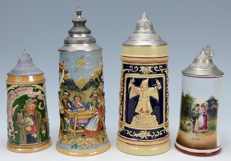 Group of 4 German Steins (1 of 2)