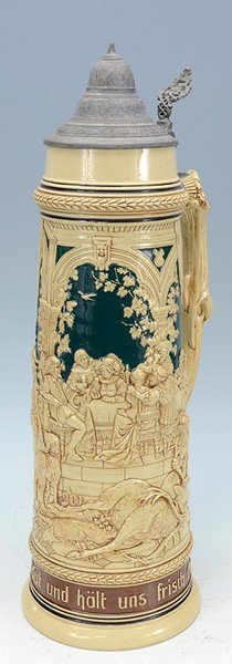 Pottery Relief Stein (1 of 3)
