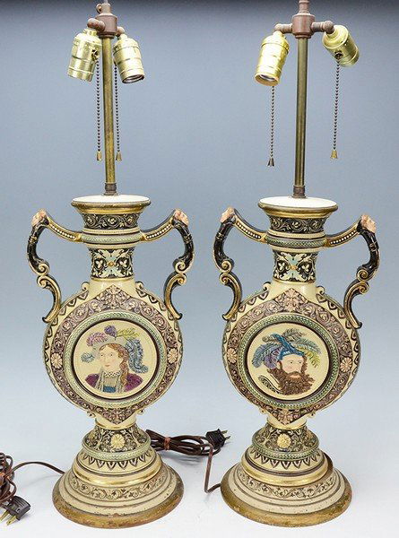 Pair of Pottery Lamps (1 of 2)