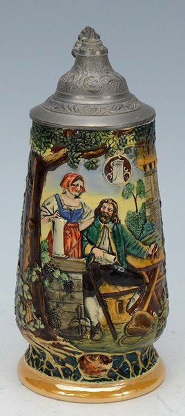 Pottery Relief Stein (1 of 4)