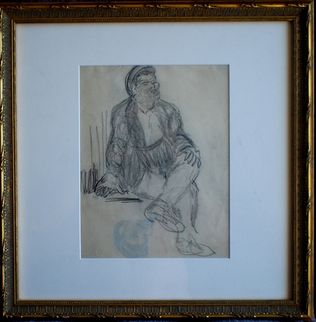 Robert Henri (1865-1929) Crayon, Skinner Auction R: Robert Henri (1865-1929) Crayon drawing 8” x 10”, frame 17” x 17”. Skinner Auction record 02/23/96, lot # 330