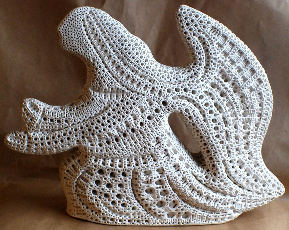 Alexander Ney (b. 1939) “ANGEL” Terracotta, 1977: Alexander Ney (b. 1939) “ANGEL” Terracotta sculpture, 1977, 15” x 11” x 3”, weights 11.3 lb. Signed and dated 1977 on the bottom