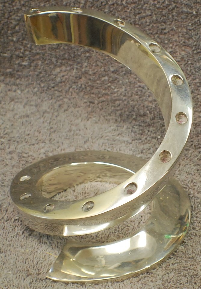 Dansk Design Modernist candleholder by Bertil Valli: Dansk Design (France) Modernist spiral candleholder by Bertil Vallien, 6” tall, 4 ¾” diameter
