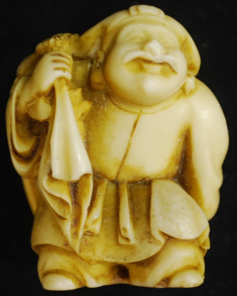 Ox-Bone Netsuke: Ox-Bone Netsuke, 1 ½” tall