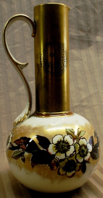 1879 Minton & Co. (England) hand painted Vase: 1879 Minton & Co. (England) hand painted vase, 10 ½”. Marked on the bottom, the mark has the date of manufacture: May 29, 1879