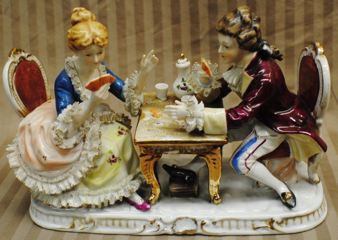 Porcelain Royal Scene figurine, marked KPM: Porcelain Royal Scene figurine, marked KPM. 7” high, base 10 ¼” x 4”