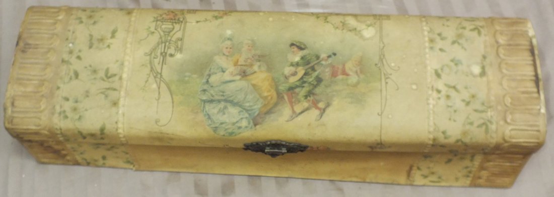 Victorian wooden and paper box: Victorian wooden and paper box, 15” x 4’ x 3 ¼”