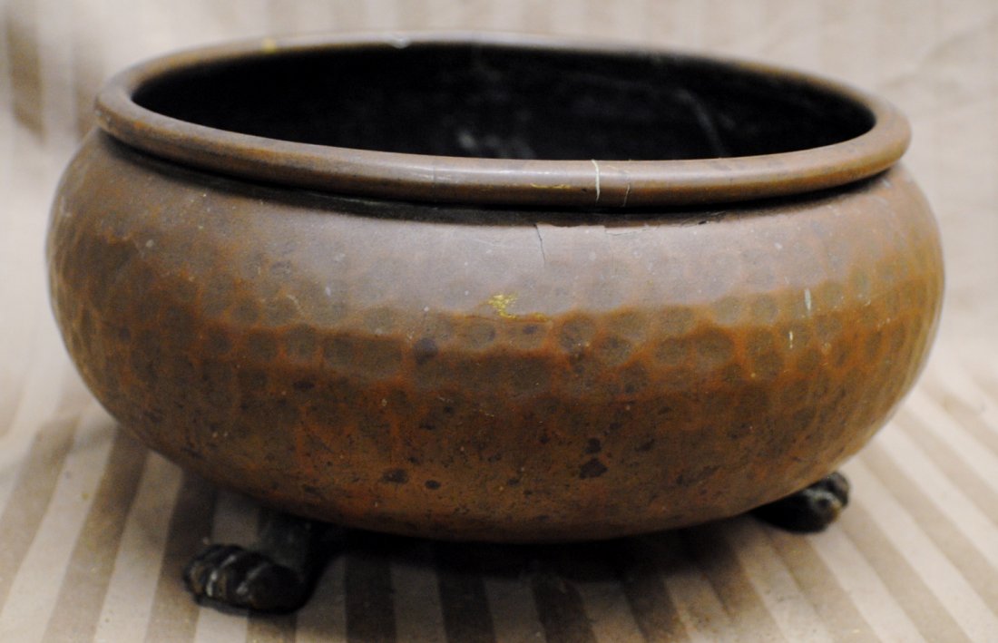 Imperial Russian Copper footed pot: Imperial Russian late 1800’s – early 1900’s Copper footed pot
