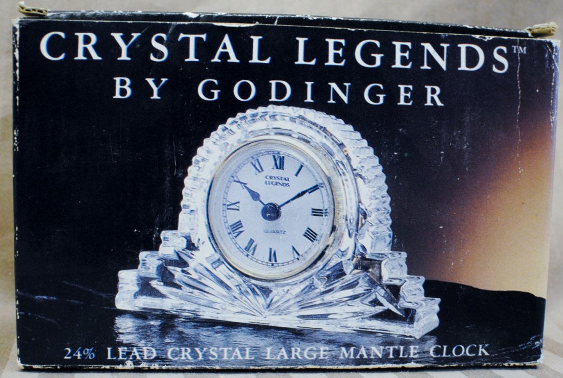 Godinger “Crystal Legends” Crystal clock Lot 0015