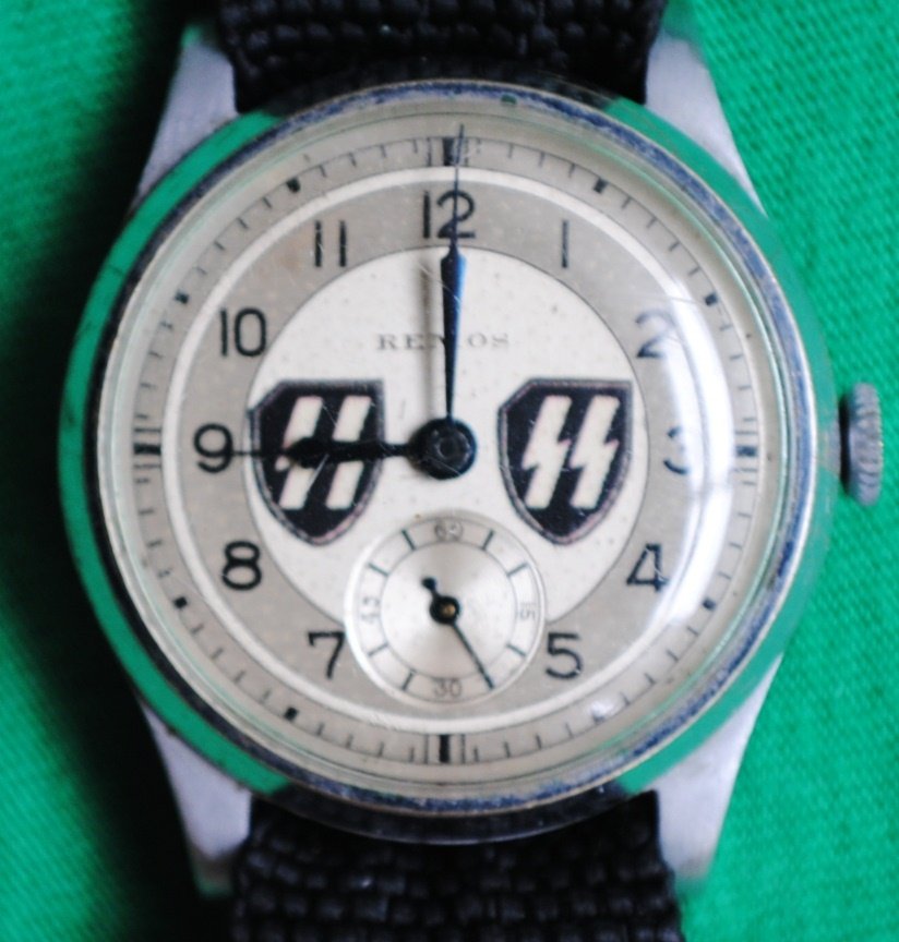 WWII German Nazi wrist watch with SS Logo