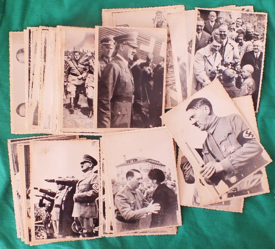 Lot of 72 Nazi photos with Hitler from Ukrainian archiv: Lot of 72 Nazi photos with Hitler from Ukrainian archives. Every photo has a stamp of “Special Fund of Ukraine (USSR) Ministry of Internal Affairs”, catalog number and stamp “Dismissed”. The s