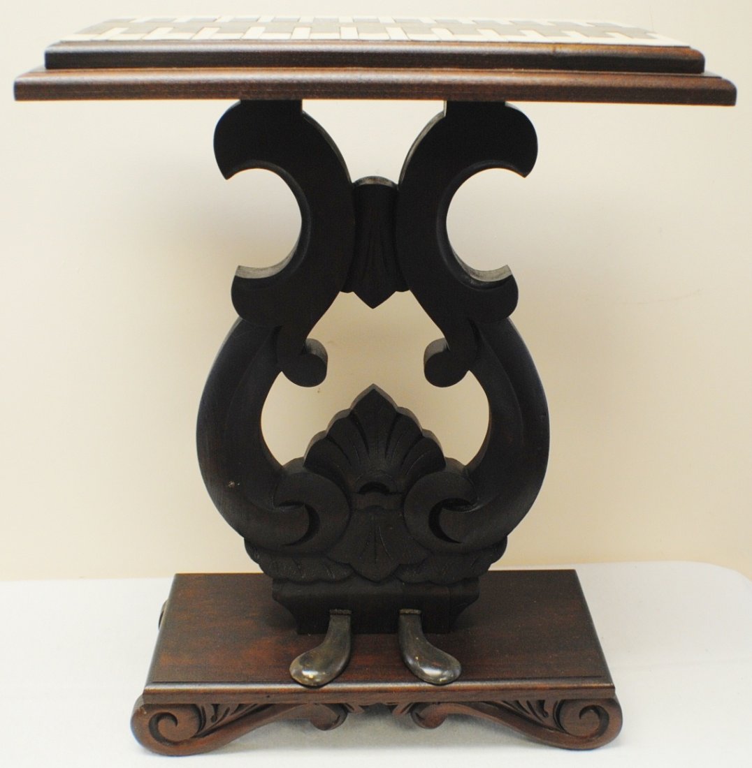 Piano Table with Ivory keys from 19 Century piano: Piano Table with Ivory keys from 19 Century piano, by Henry Miller, Boston. 26 ½’ x 20 ½’ x 13’