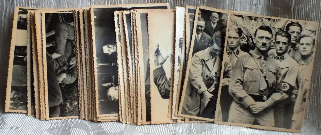 Lot of 72 Nazi photos with Hitler from Ukrainian archiv: Lot of 72 Nazi photos with Hitler from Ukrainian archives. Every photo has a stamp of “Special Fund of Ukraine (USSR) Ministry of Internal Affairs”, catalog number and stamp “Dismissed”. The s