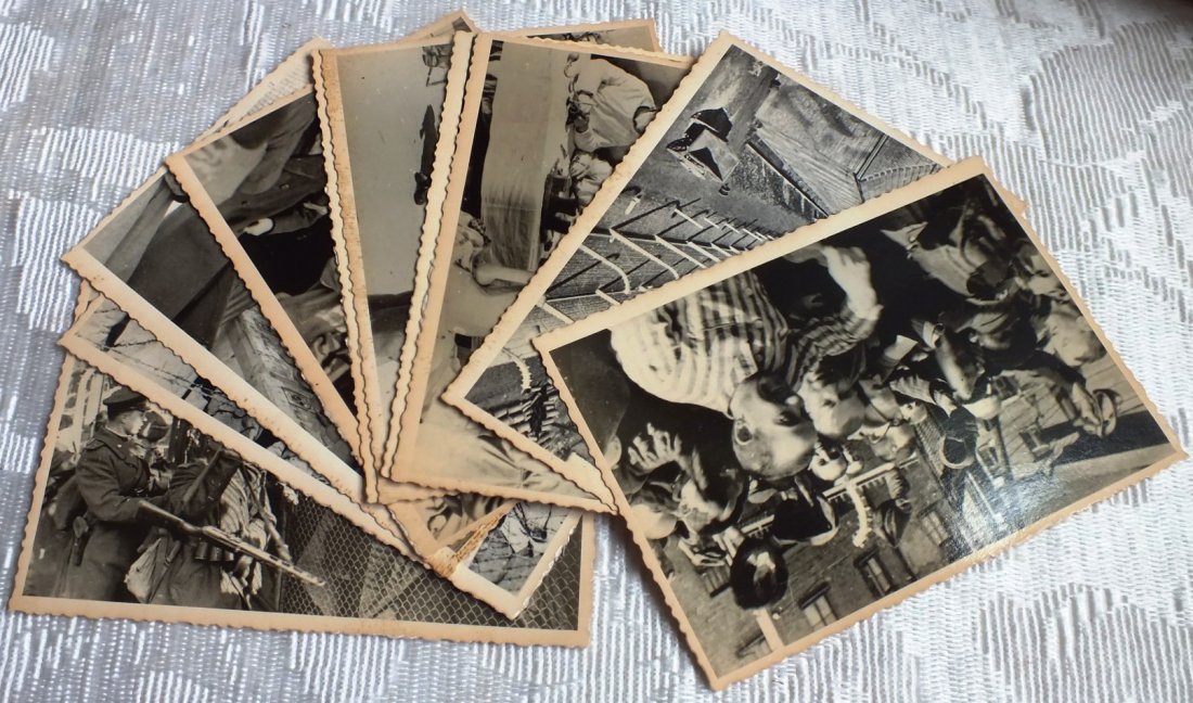 Lot of 10 Holocaust / Concentration camp photos from Uk: Lot of 10 Holocaust / Concentration camp photos from Ukrainian archives. Every photo has a stamp of “Special Fund of Ukraine (USSR) Ministry of Internal Affairs”, catalog number and stamp “Dismi