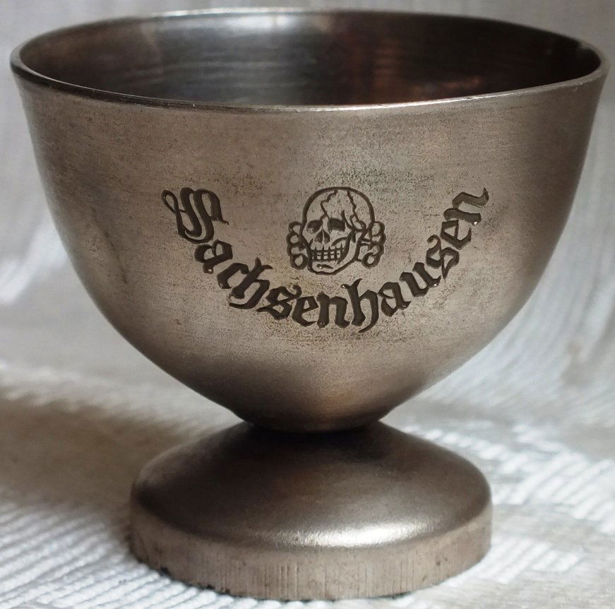 Schnups (vodka) cup from SS canteen, Sachenhausen Conce: Schnups (vodka) cup from SS canteen, Sachenhausen Concentration camp